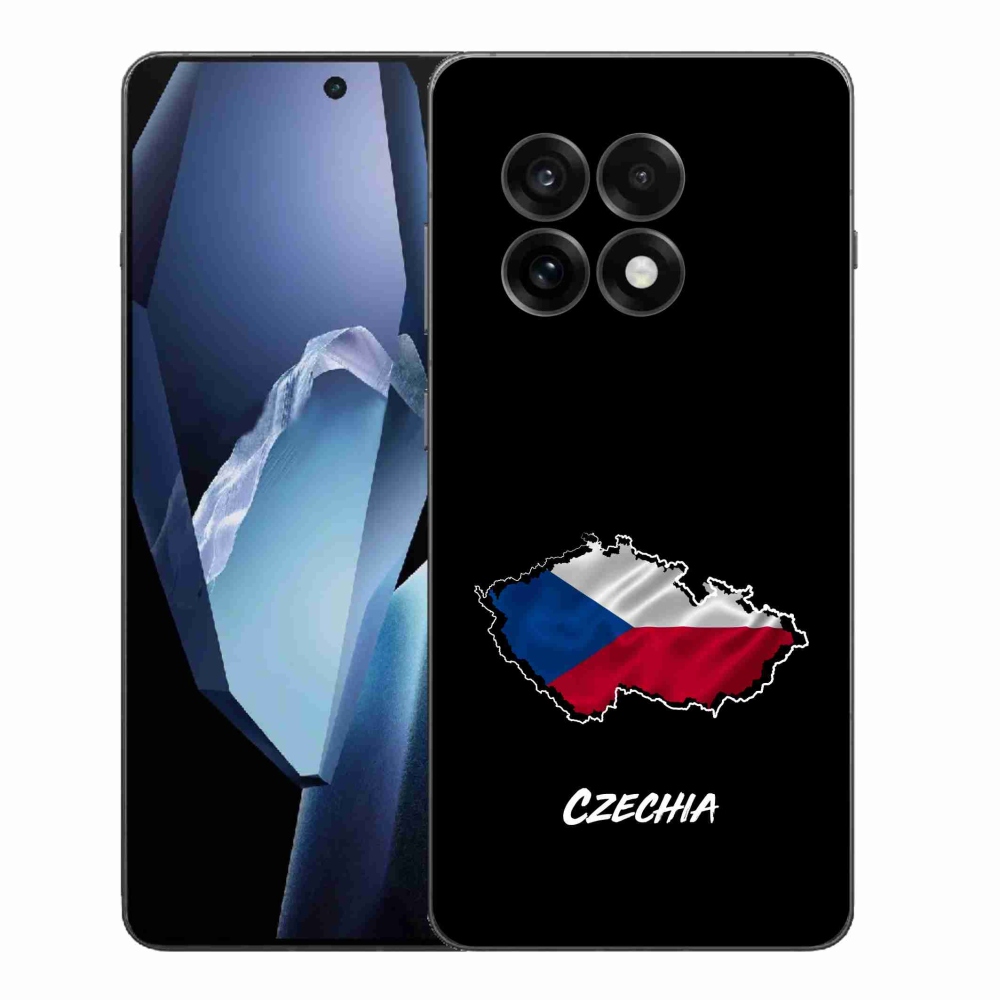 Gelový kryt mmCase na One Plus 13R - Czechia černé pozadí