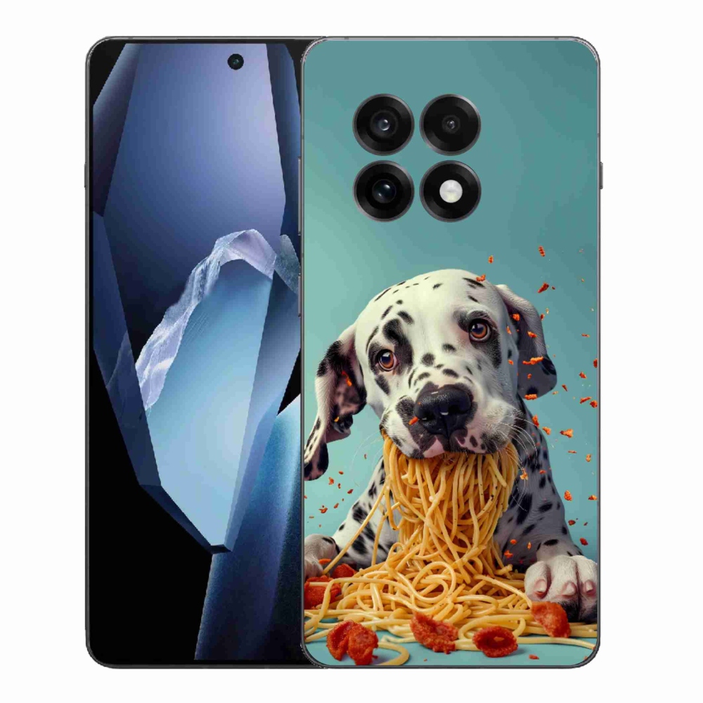 Gelový kryt mmCase na One Plus 13R - dalmatin a špagety