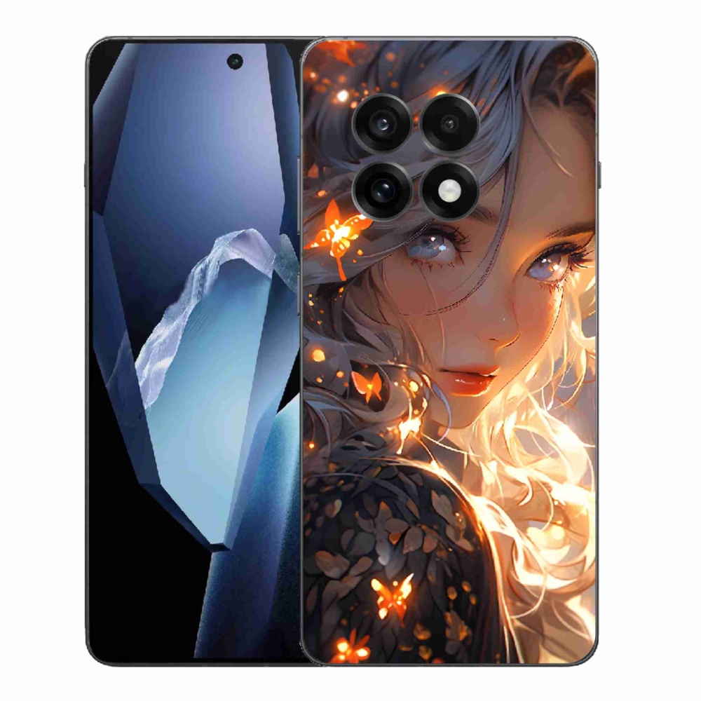 Gelový kryt mmCase na One Plus 13R - dívka a motýli