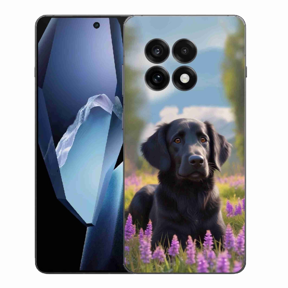 Gelový kryt mmCase na One Plus 13R - elegantní černý retrívr