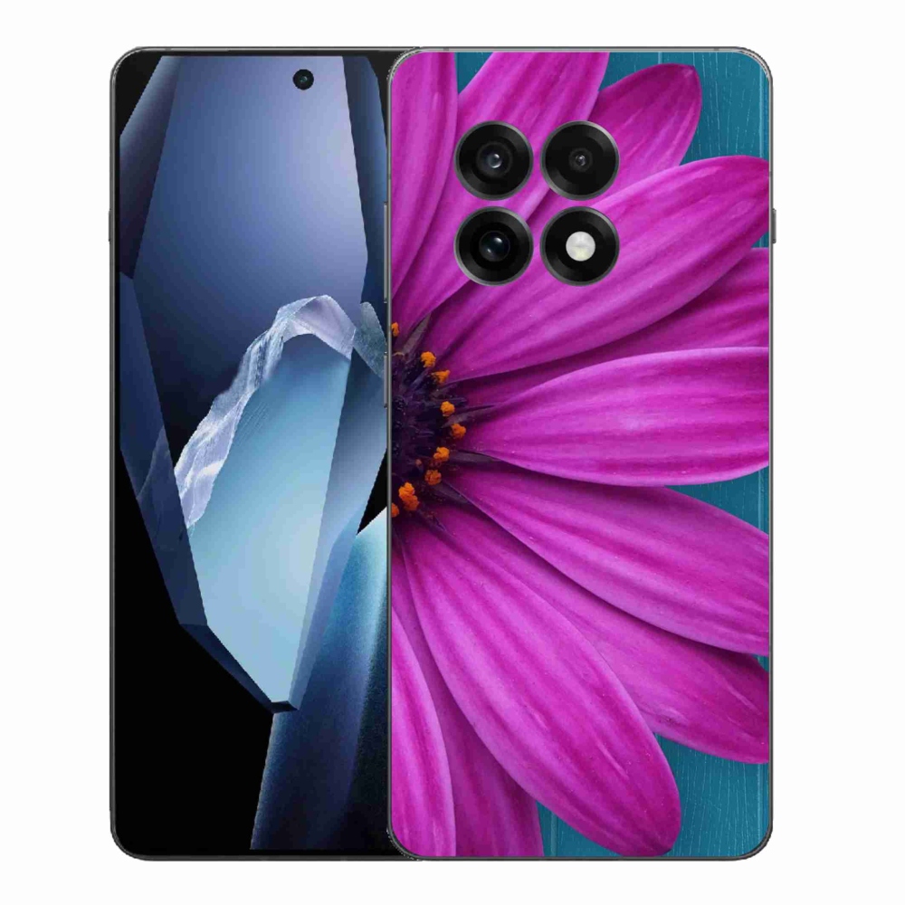 Gelový kryt mmCase na One Plus 13R - fialová kopretina