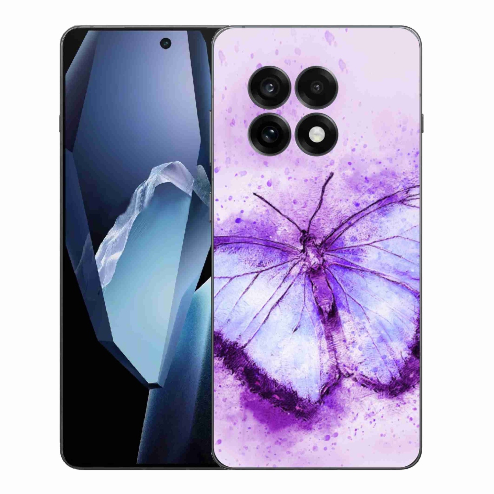 Gelový kryt mmCase na One Plus 13R - fialový motýl