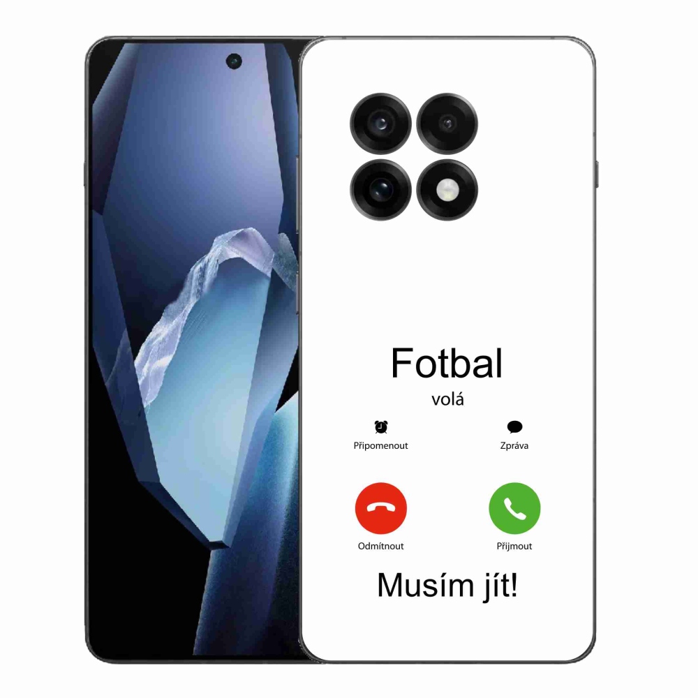 Gelový kryt mmCase na One Plus 13R - fotbal volá bílé pozadí