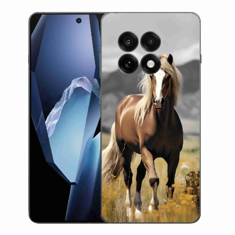 Gelový kryt mmCase na One Plus 13R - hnědý kůň 1