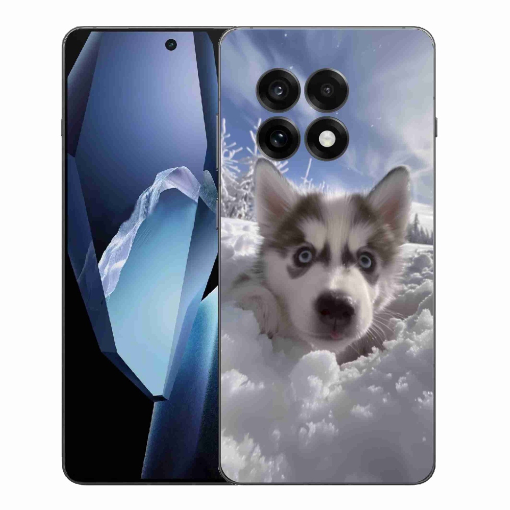 Gelový kryt mmCase na One Plus 13R - husky ve sněhu