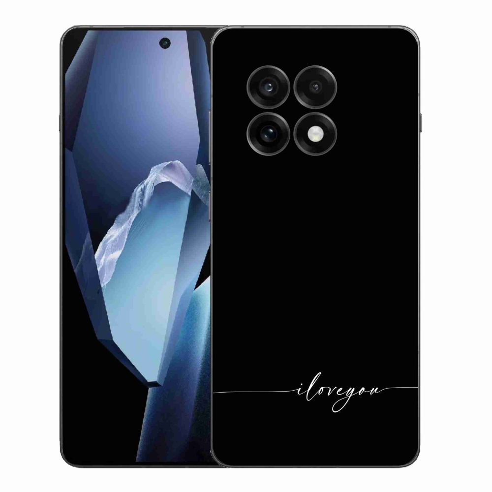 Gelový kryt mmCase na One Plus 13R - I love you černé pozadí