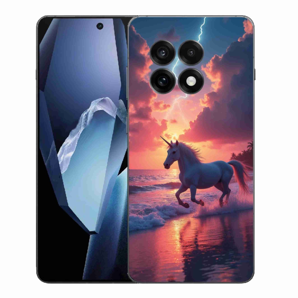Gelový kryt mmCase na One Plus 13R - jednorožec na pláži
