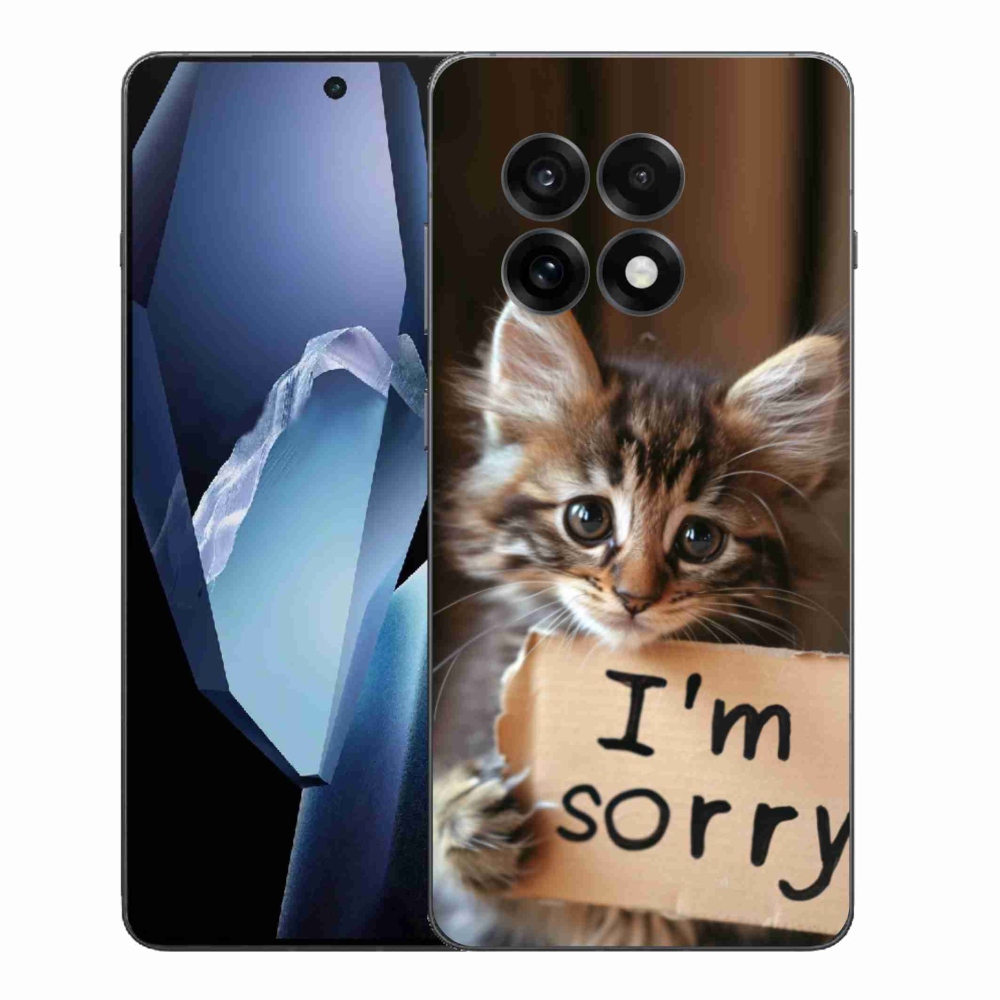 Gelový kryt mmCase na One Plus 13R - kočíčí omluva