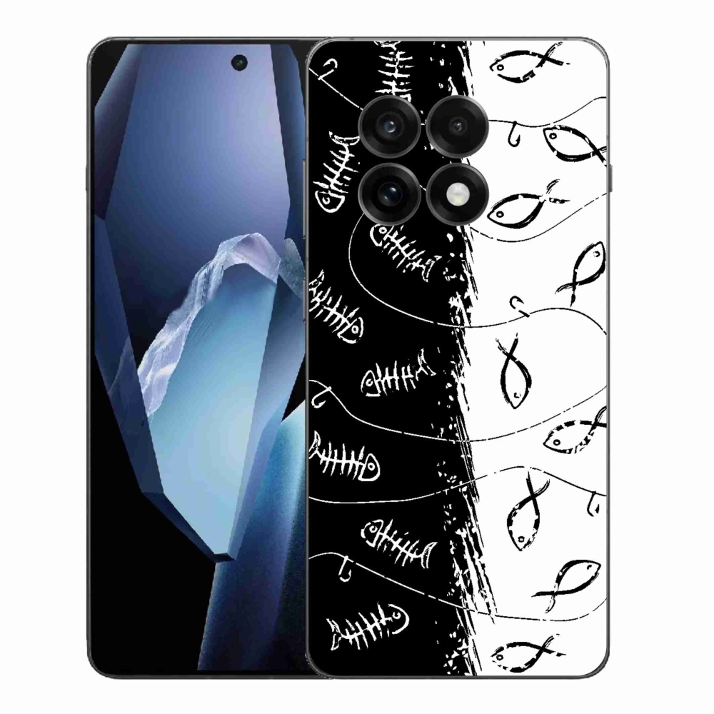 Gelový kryt mmCase na One Plus 13R - kostry a rybky