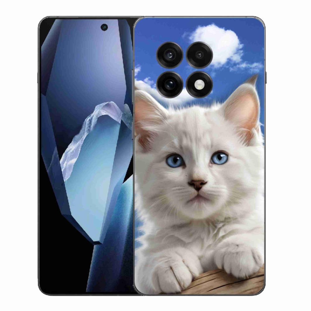 Gelový kryt mmCase na One Plus 13R - kotě a oblaka