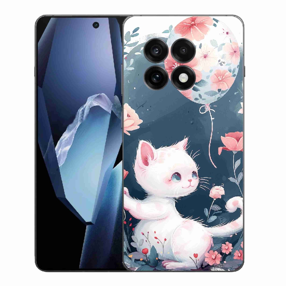 Gelový kryt mmCase na One Plus 13R - kotě s balónkem