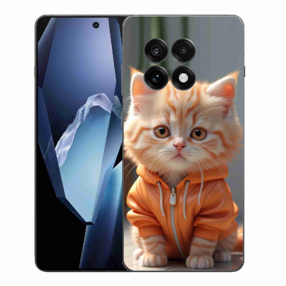 Gelový kryt mmCase na One Plus 13R - kotě v mikině