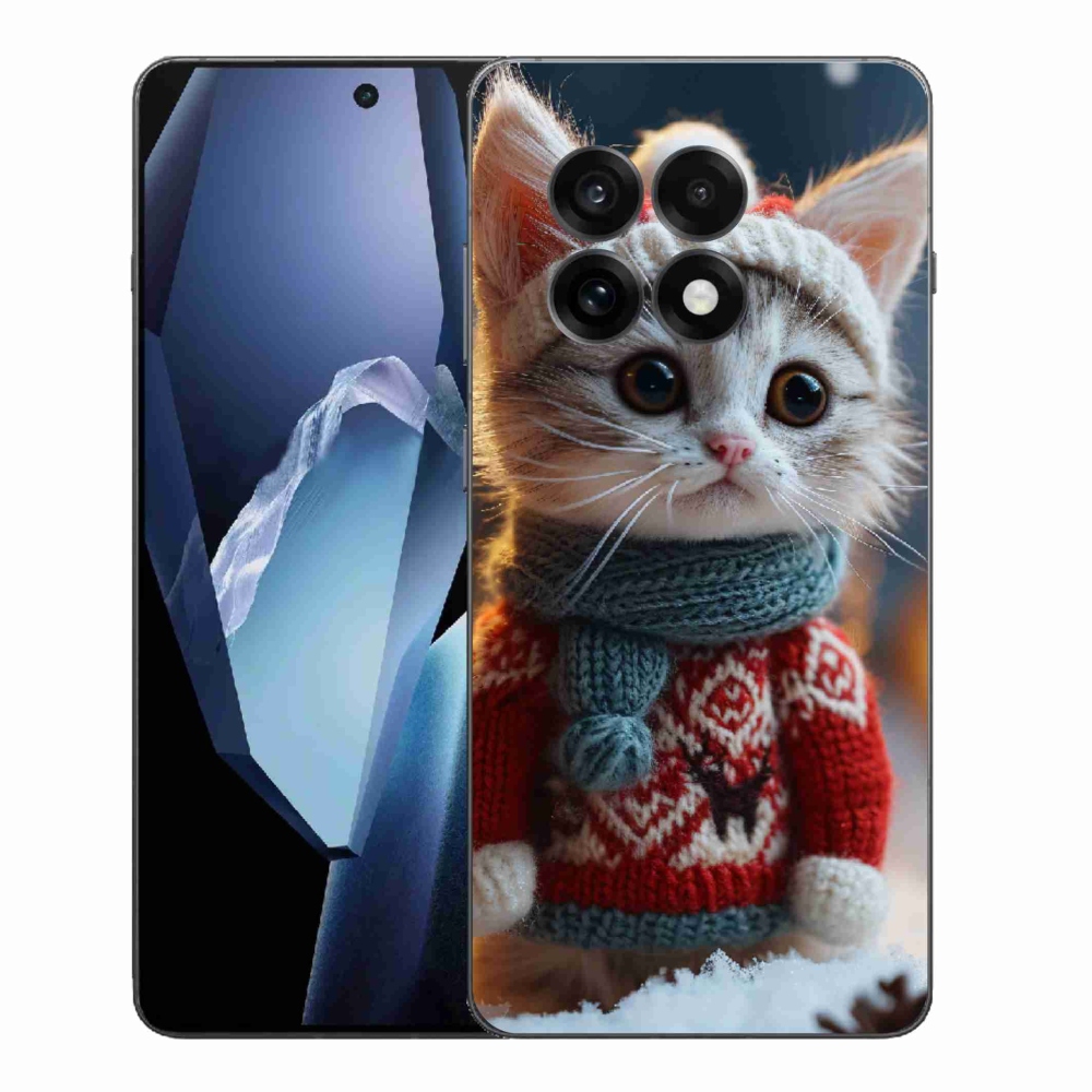 Gelový kryt mmCase na One Plus 13R - kotě ve svetru