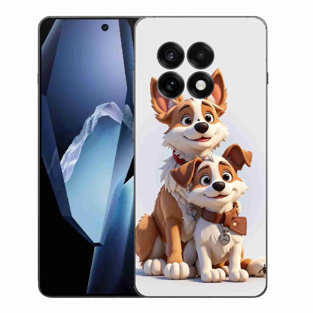 Gelový kryt mmCase na One Plus 13R - kreslení psi