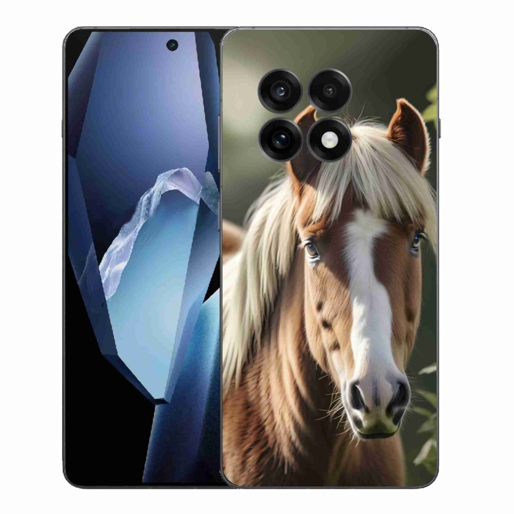 Gelový kryt mmCase na One Plus 13R - kůň se světlou hřívou