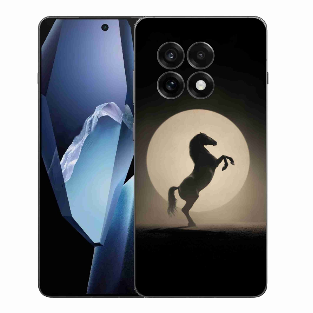 Gelový kryt mmCase na One Plus 13R - kůň v siluetě
