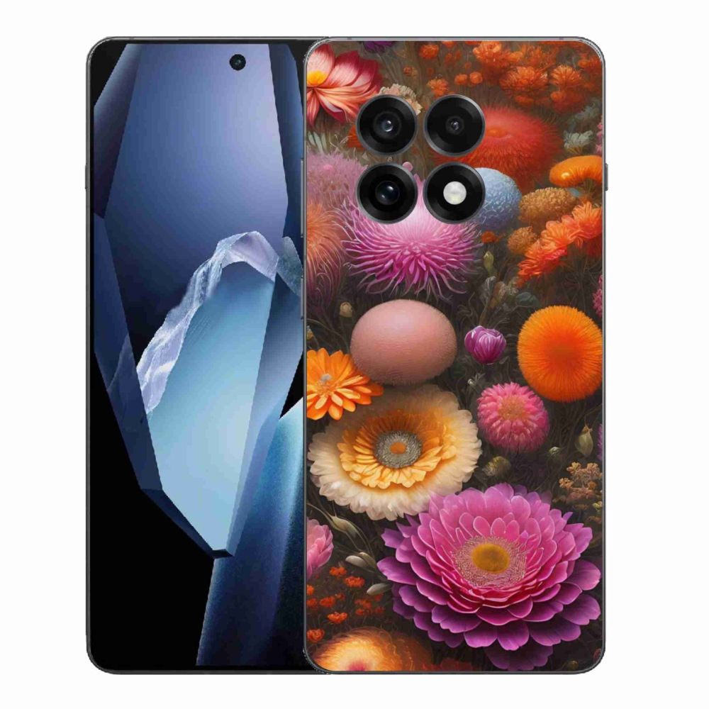 Gelový kryt mmCase na One Plus 13R - květinová kompozice