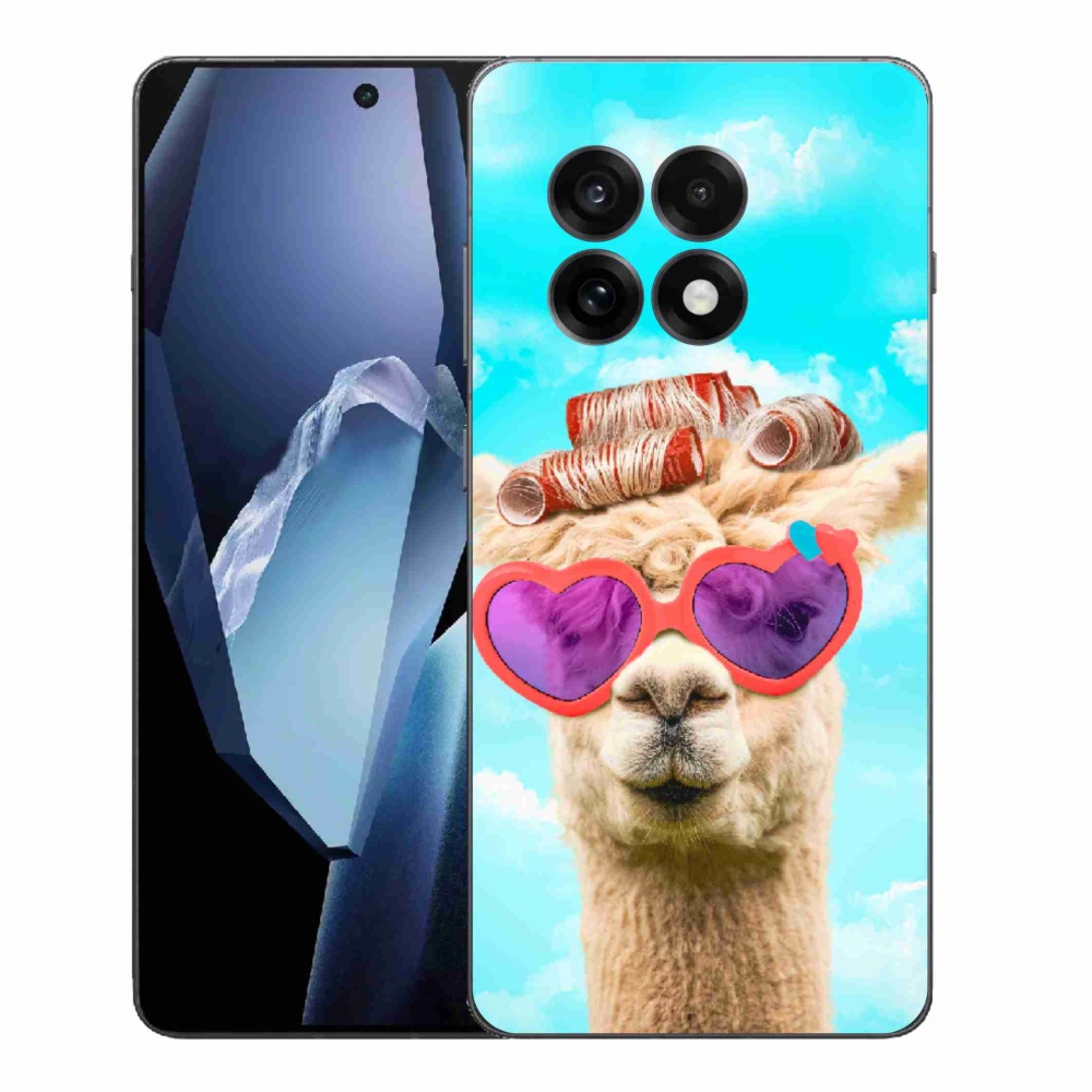 Gelový kryt mmCase na One Plus 13R - lama s brýlemi