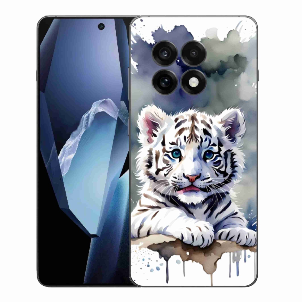 Gelový kryt mmCase na One Plus 13R - mládě bílého tygra