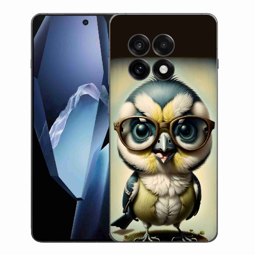 Gelový kryt mmCase na One Plus 13R - mládě s brýlemi