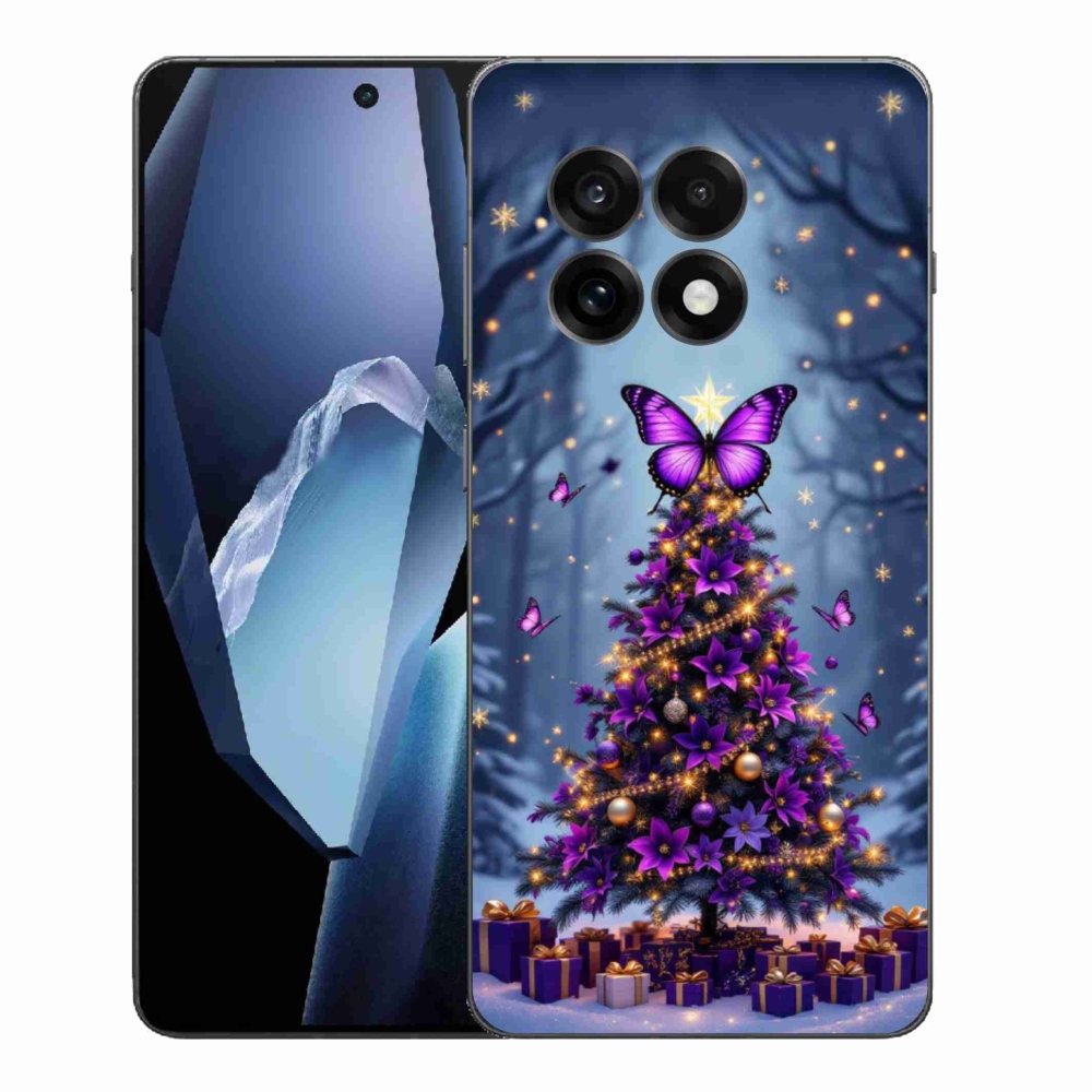 Gelový kryt mmCase na One Plus 13R - motýlí vánoční stromek