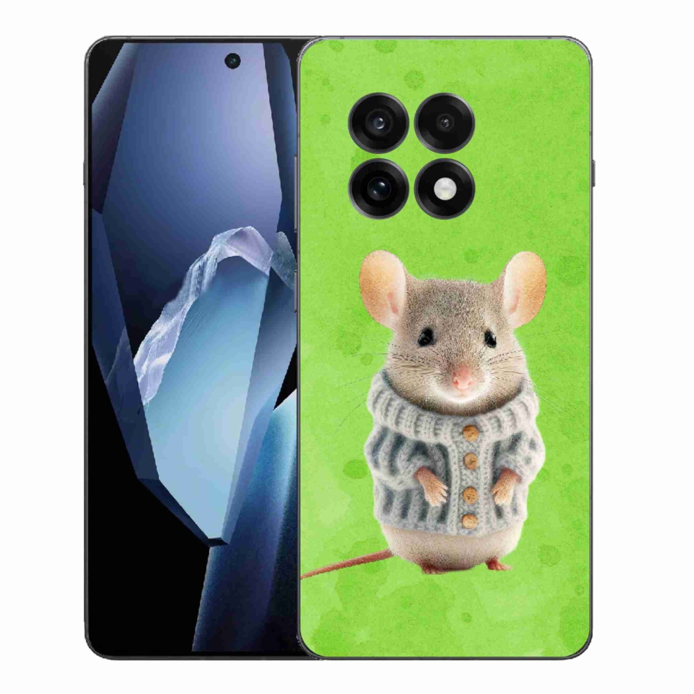 Gelový kryt mmCase na One Plus 13R - myška ve svetru
