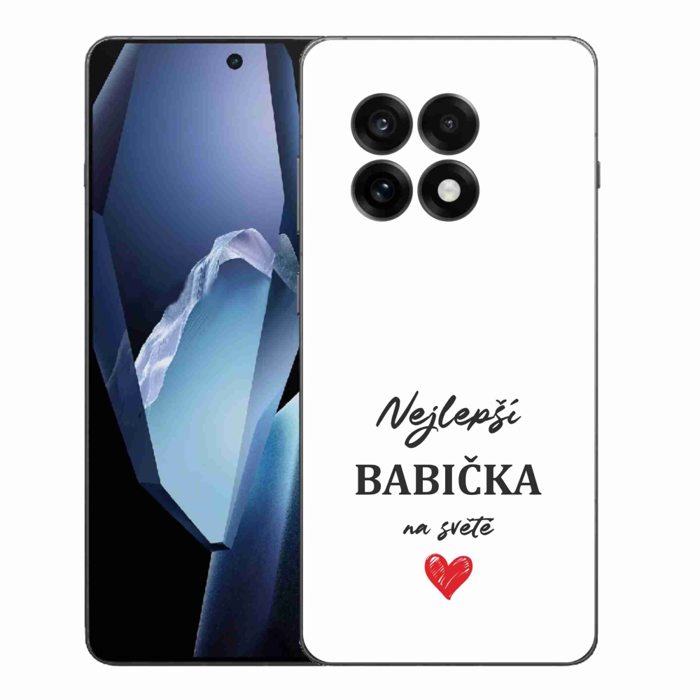 Gelový kryt mmCase na One Plus 13R - nejlepší babička 1 bílé pozadí
