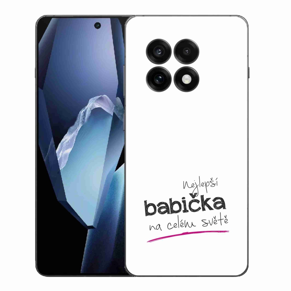 Gelový kryt mmCase na One Plus 13R - nejlepší babička 4 bílé pozadí