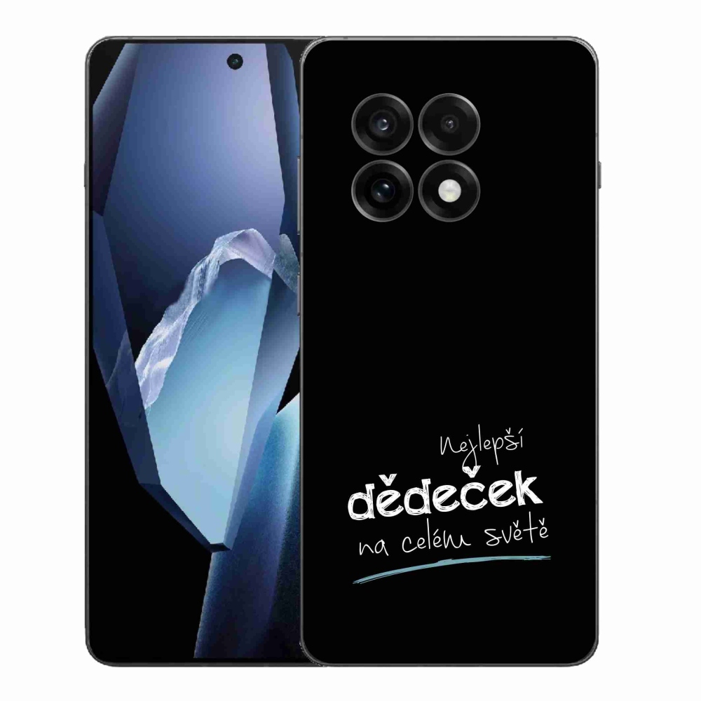 Gelový kryt mmCase na One Plus 13R - nejlepší dědeček 3 černé pozadí