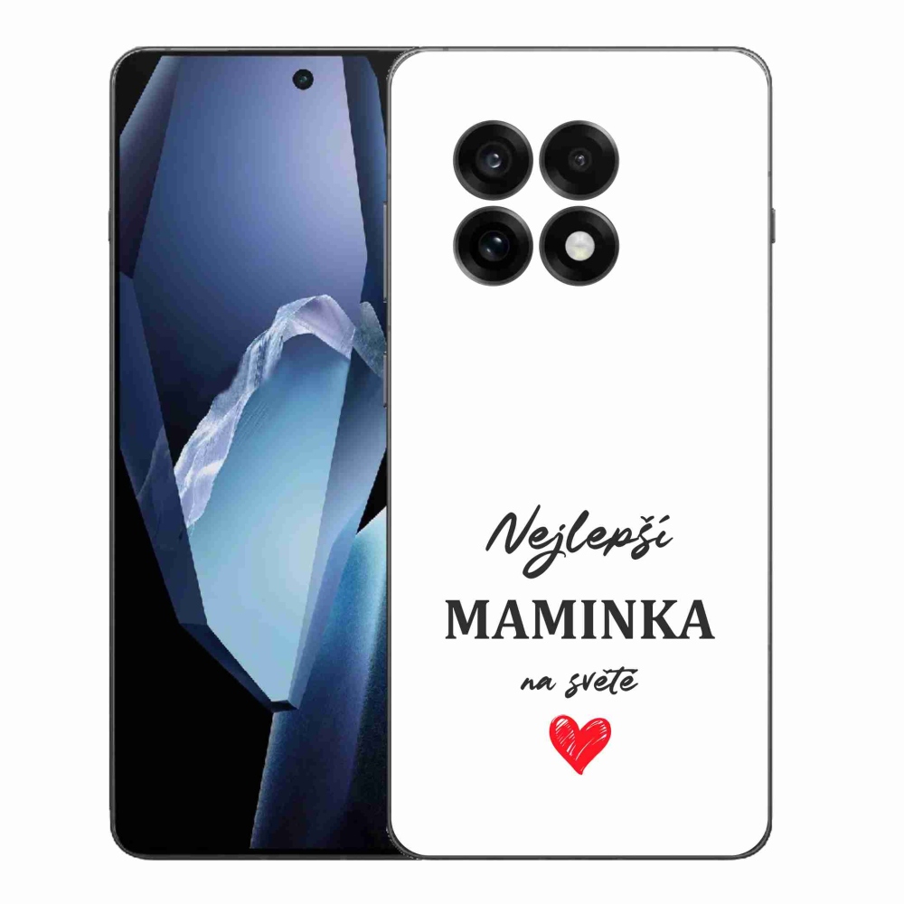 Gelový kryt mmCase na One Plus 13R - nejlepší maminka 1 bílé pozadí