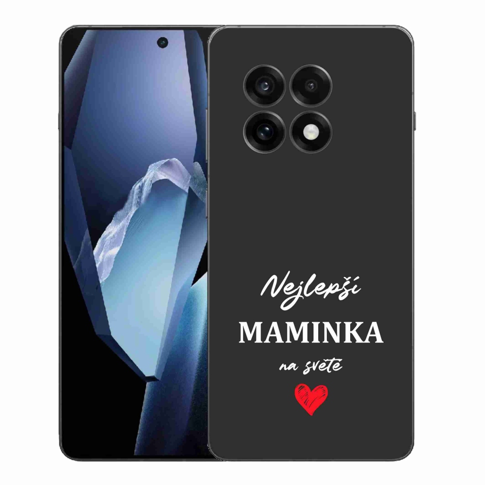 Gelový kryt mmCase na One Plus 13R - nejlepší maminka 1 černé pozadí