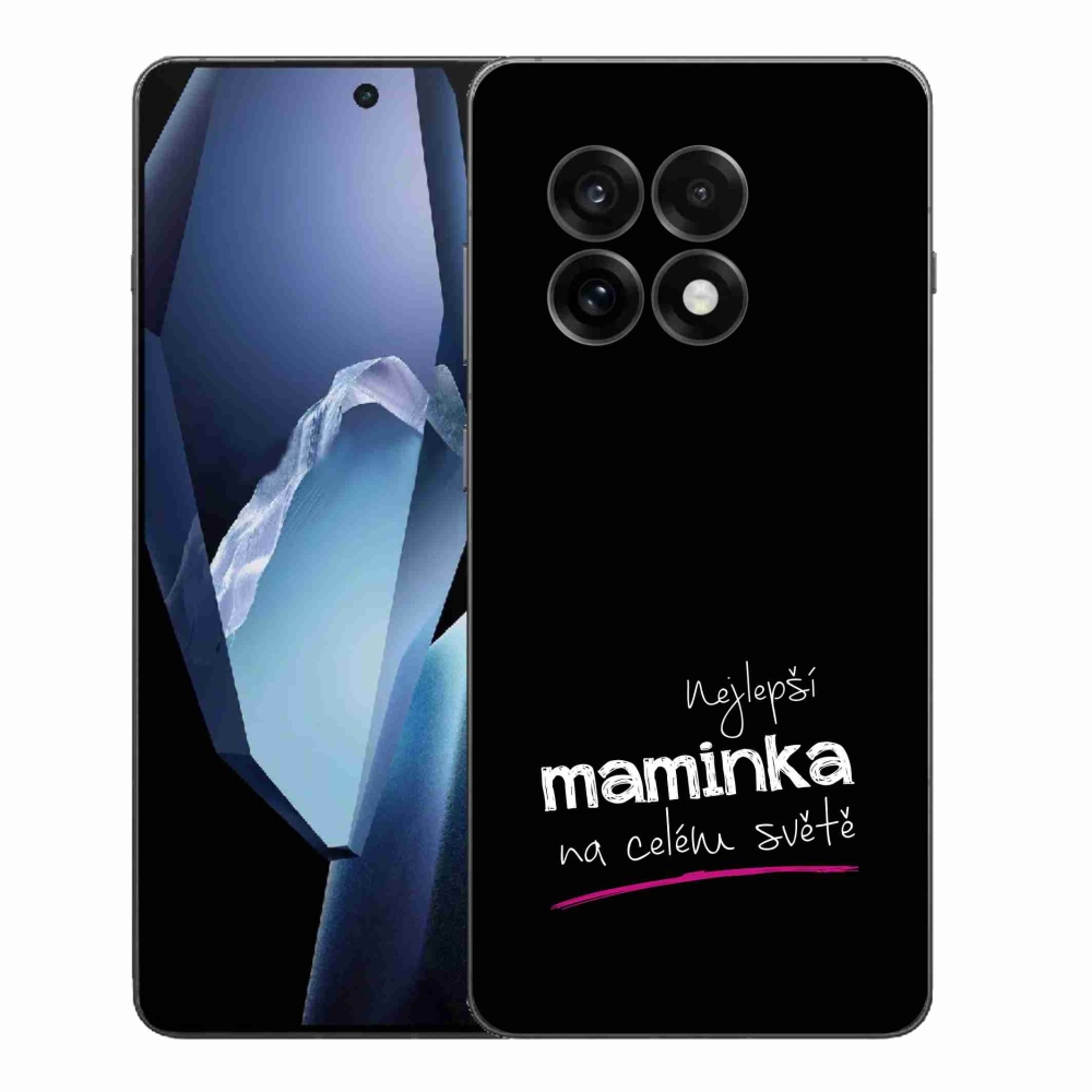 Gelový kryt mmCase na One Plus 13R - nejlepší maminka 4 černé pozadí