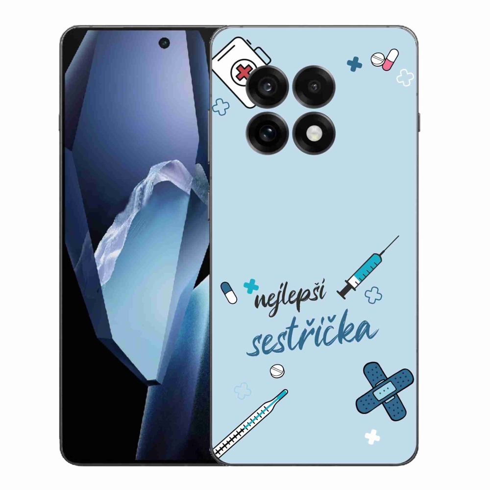 Gelový kryt mmCase na One Plus 13R - nejlepší sestřička modré pozadí