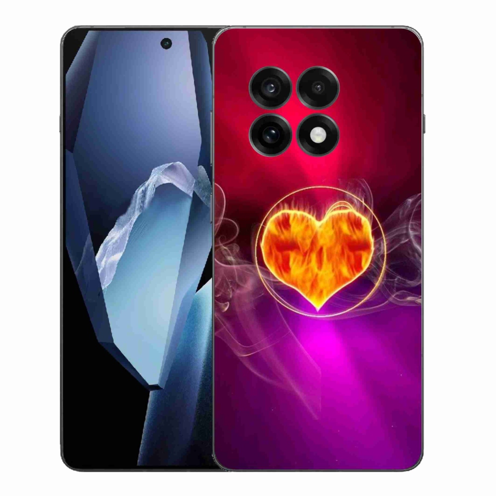 Gelový kryt mmCase na One Plus 13R - ohnivé srdce