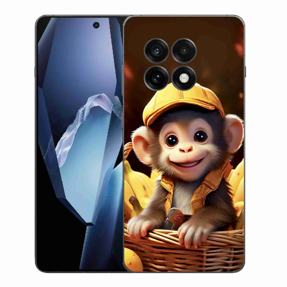 Gelový kryt mmCase na One Plus 13R - opice v košíku