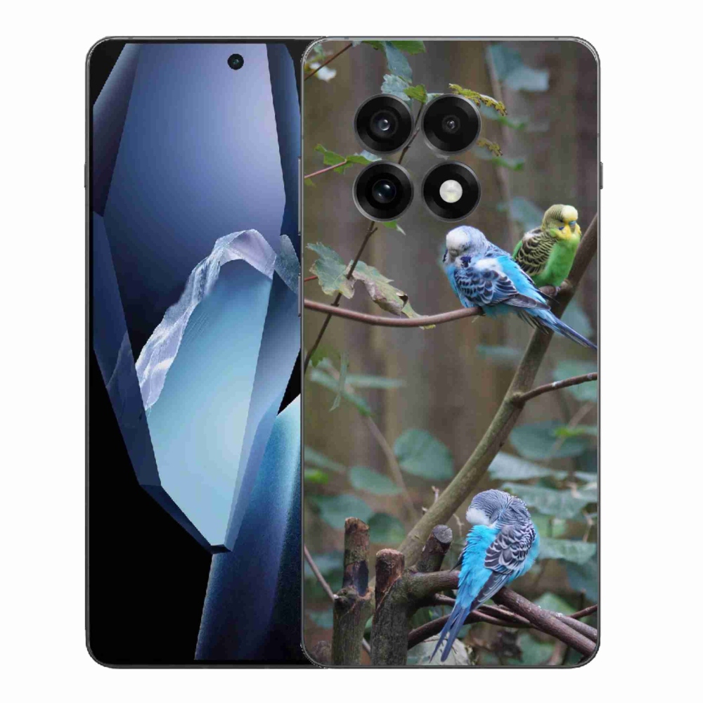 Gelový kryt mmCase na One Plus 13R - papoušci na větvi