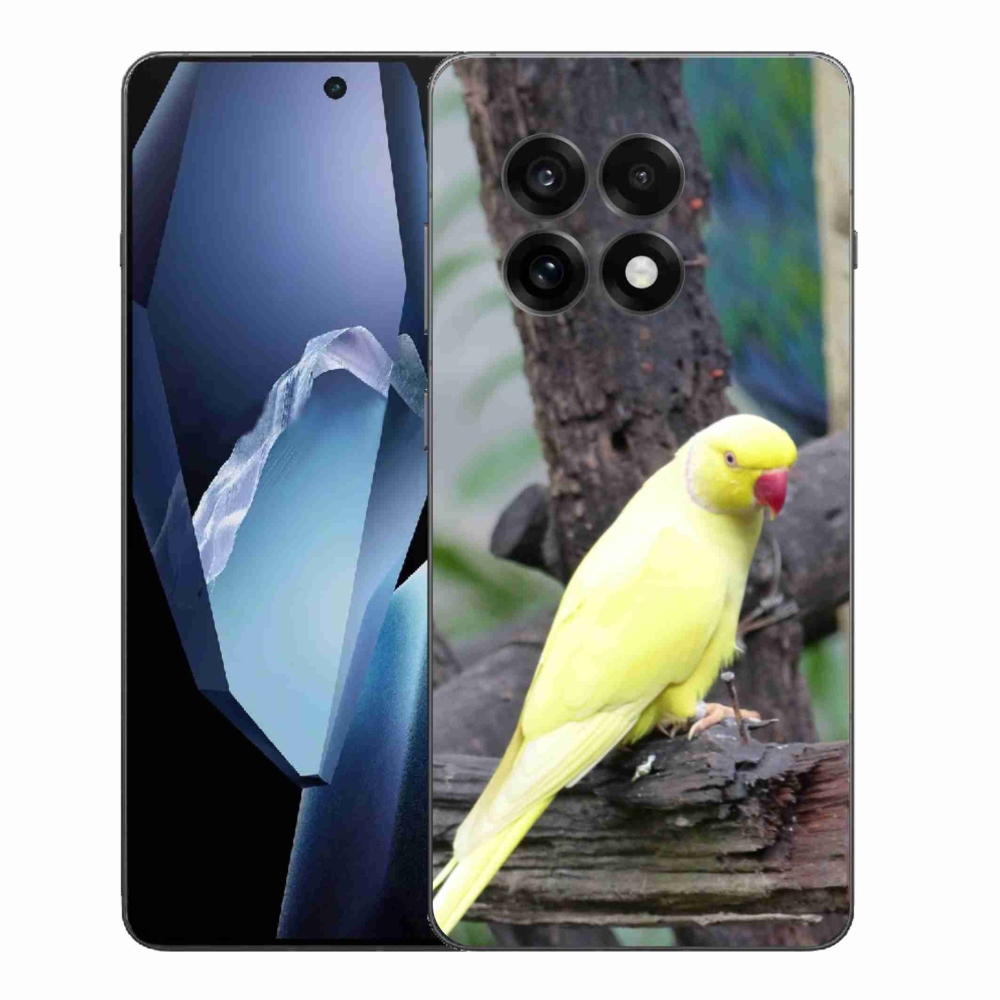 Gelový kryt mmCase na One Plus 13R - papoušek alexandr žlutý
