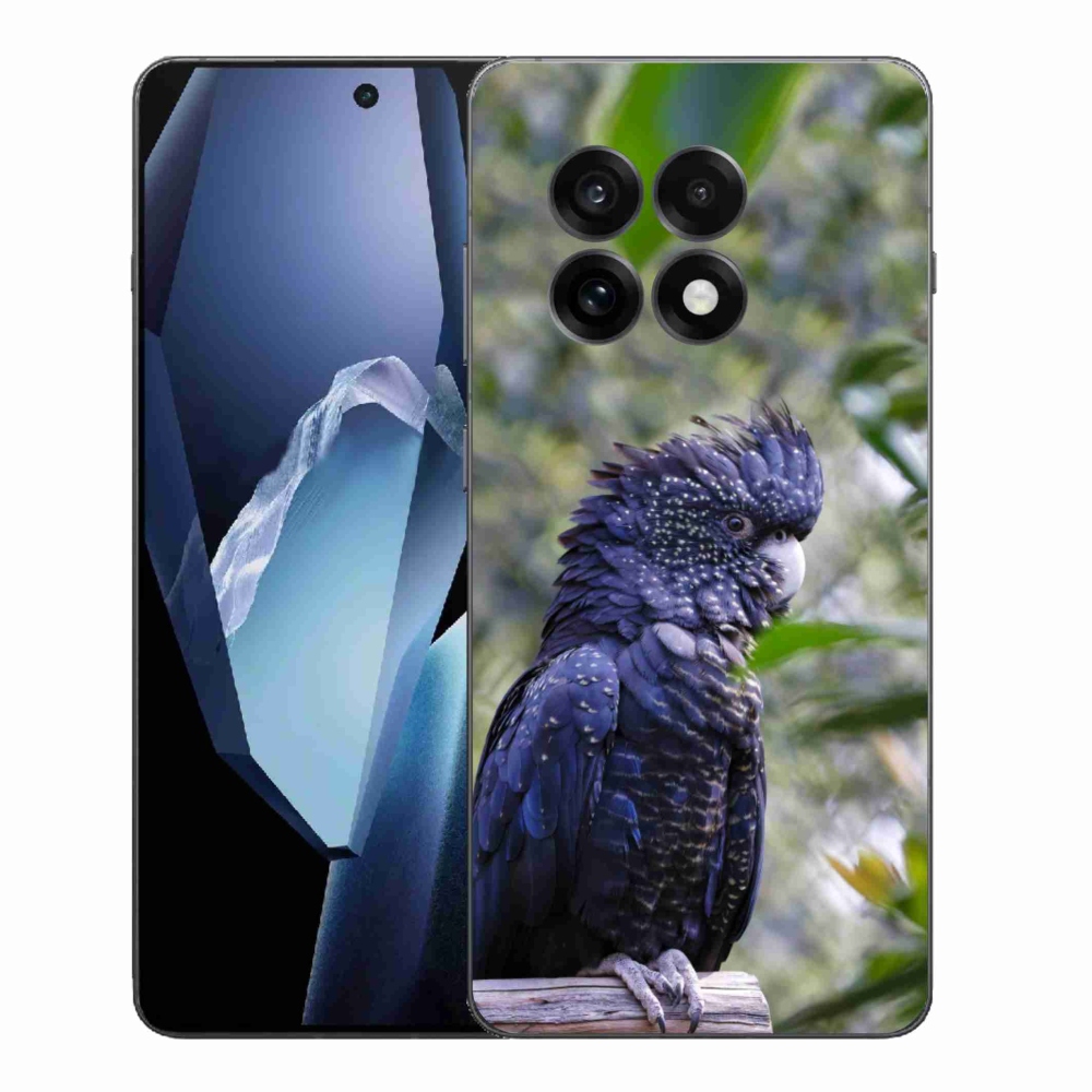 Gelový kryt mmCase na One Plus 13R - papoušek kakadu černý