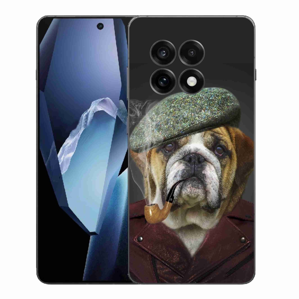 Gelový kryt mmCase na One Plus 13R - pes s fajfkou