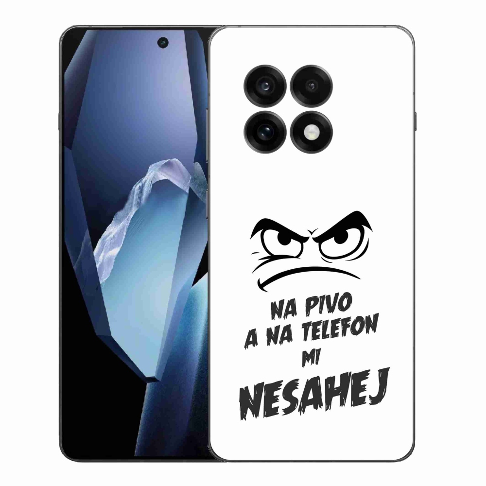 Gelový kryt mmCase na One Plus 13R - pivní motiv 2 bílé pozadí