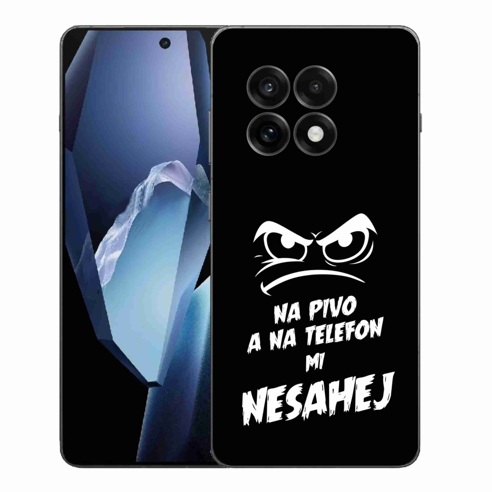 Gelový kryt mmCase na One Plus 13R - pivní motiv 2 černé pozadí