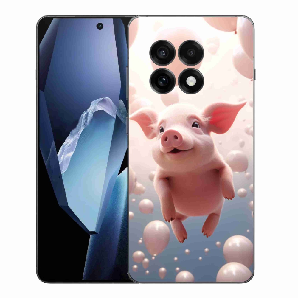 Gelový kryt mmCase na One Plus 13R - prasátko s balónky