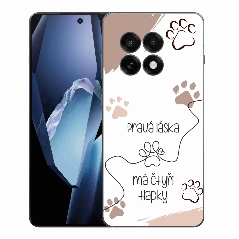 Gelový kryt mmCase na One Plus 13R - psí motiv 1 bílé pozadí