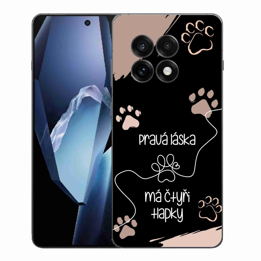 Gelový kryt mmCase na One Plus 13R - psí motiv 1 černé pozadí