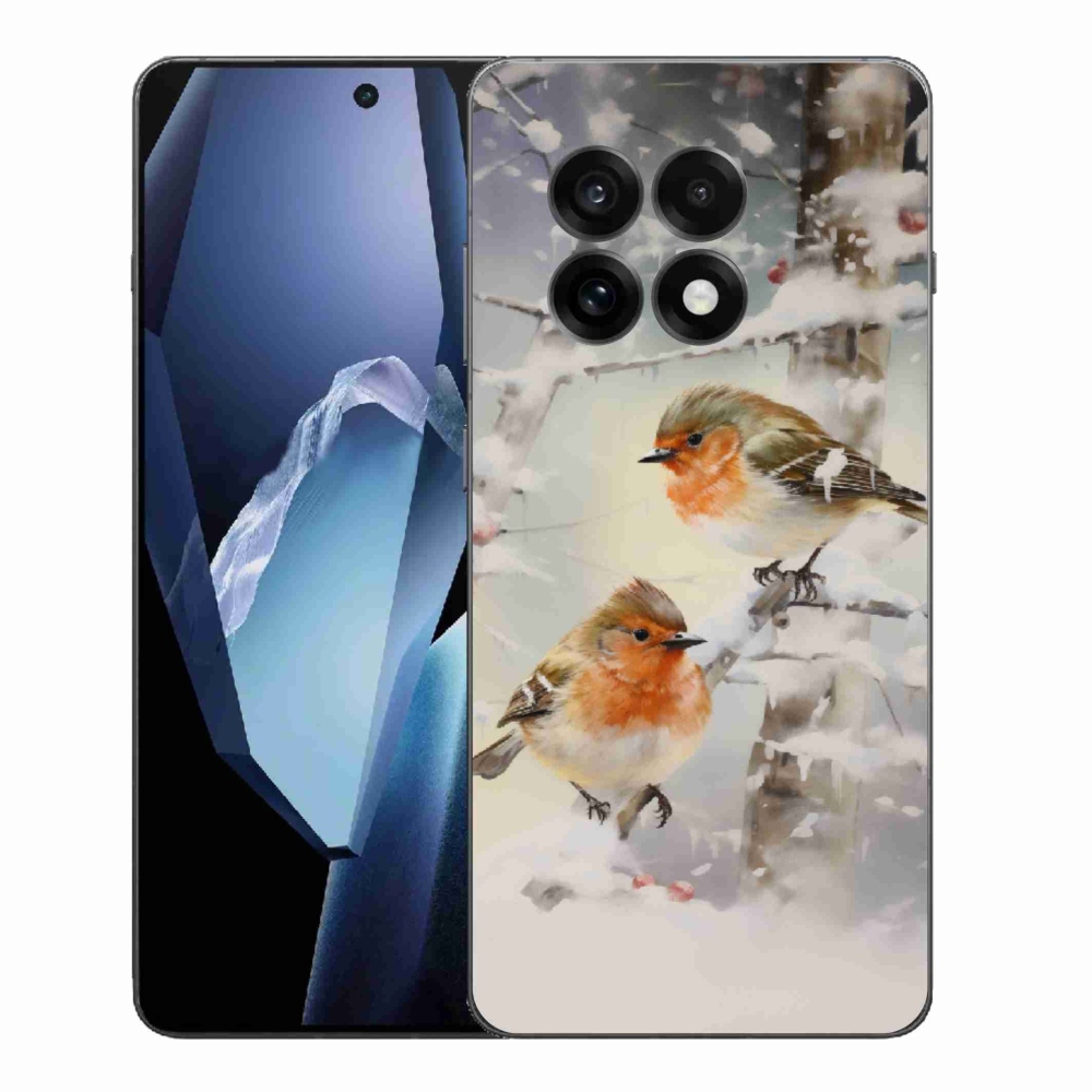 Gelový kryt mmCase na One Plus 13R - ptáčci v zimě