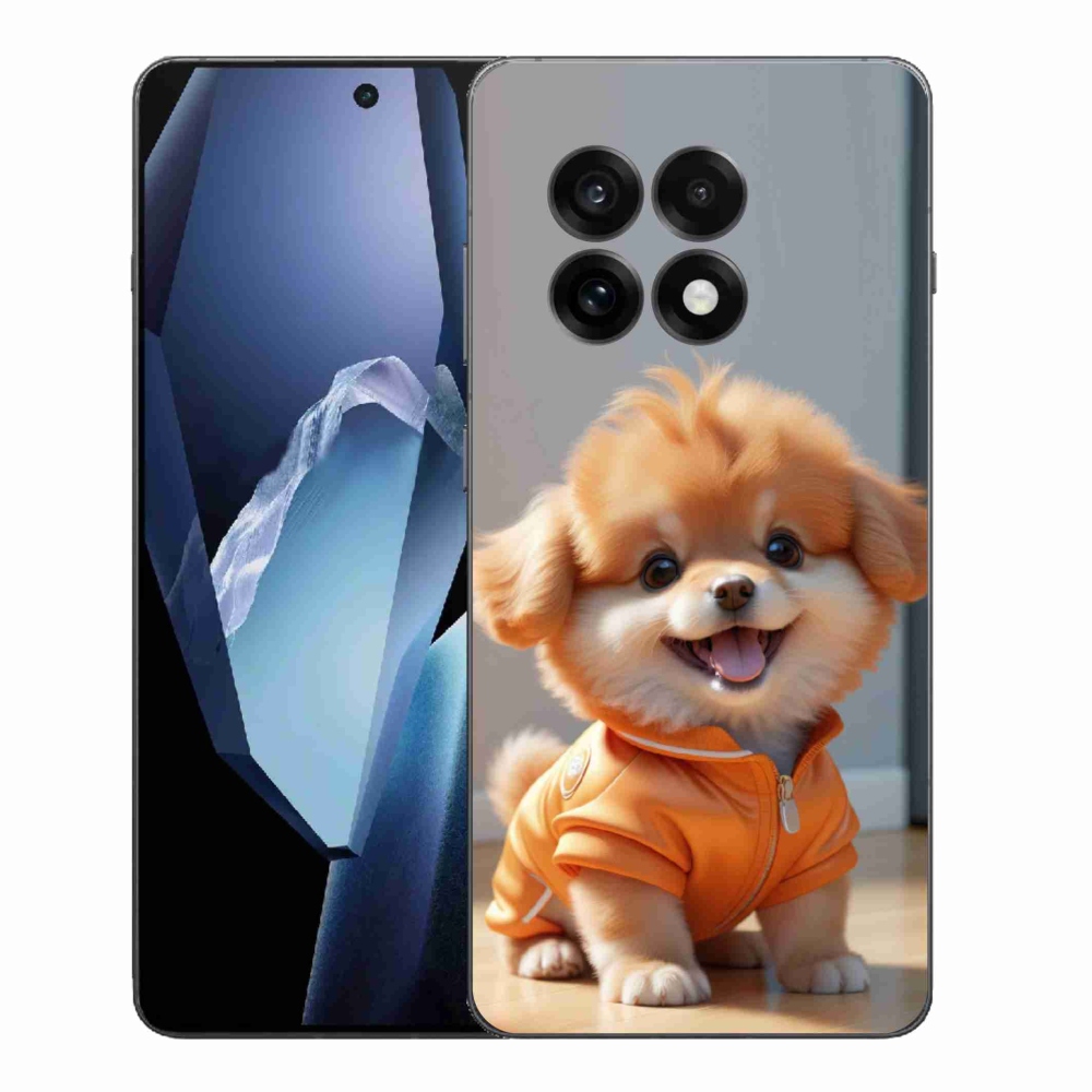 Gelový kryt mmCase na One Plus 13R - roztomilý pomeranian v mikině