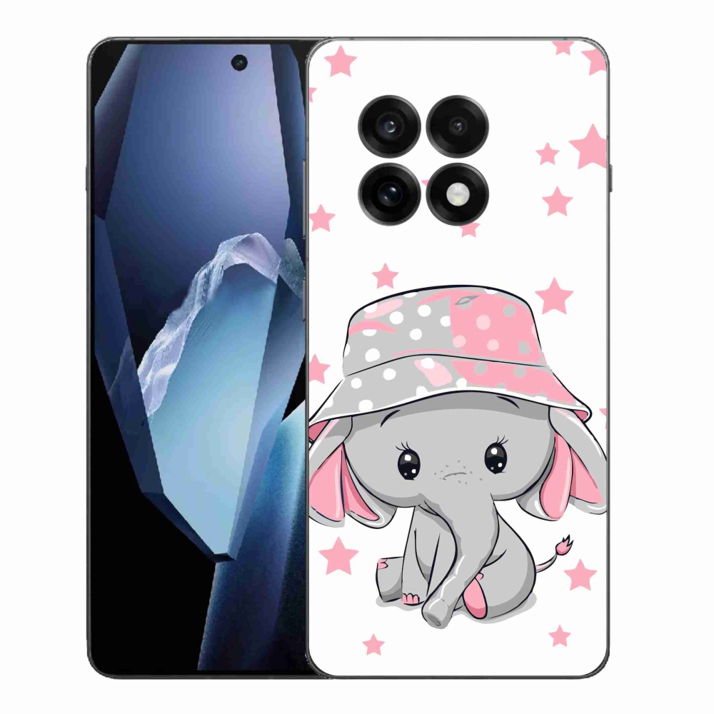 Gelový kryt mmCase na One Plus 13R - růžový slon