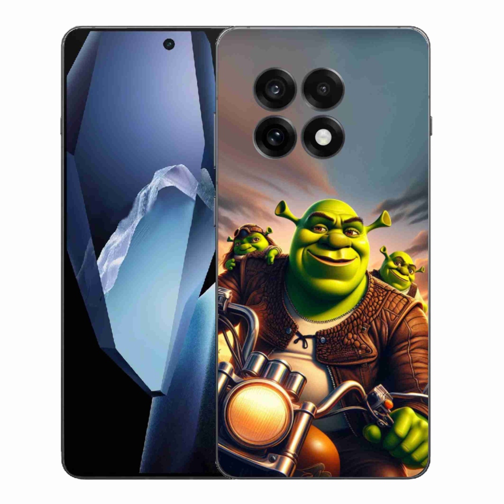 Gelový kryt mmCase na One Plus 13R - shrek na motorce