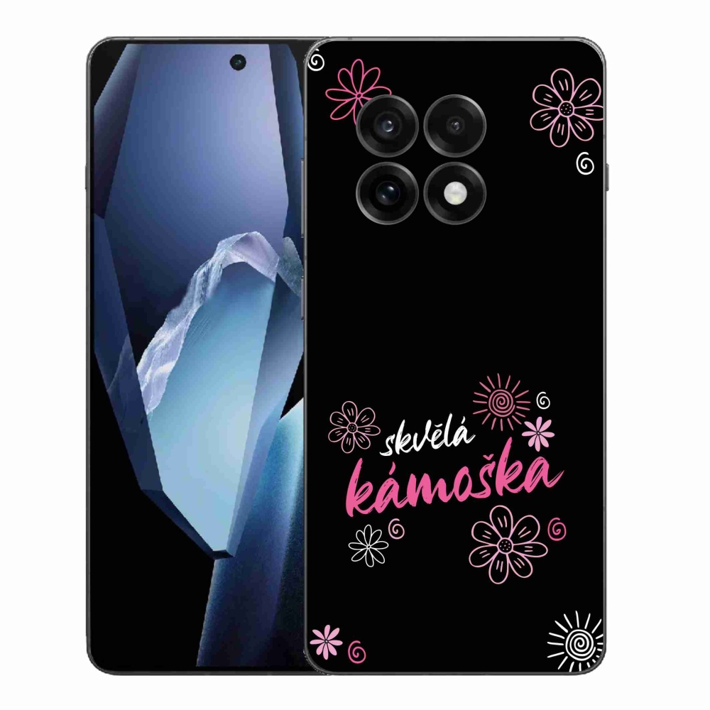 Gelový kryt mmCase na One Plus 13R - skvělá kámoška černé pozadí