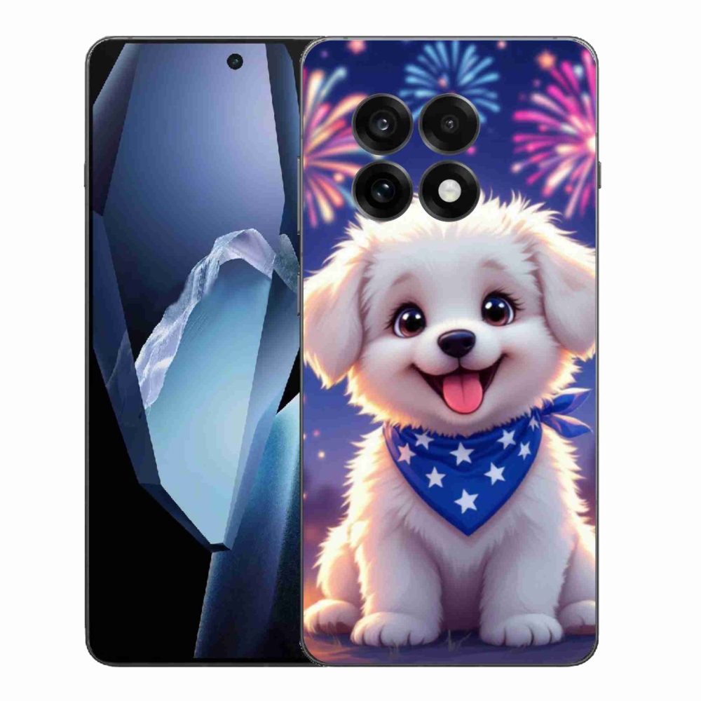 Gelový kryt mmCase na One Plus 13R - slavnostní štěně